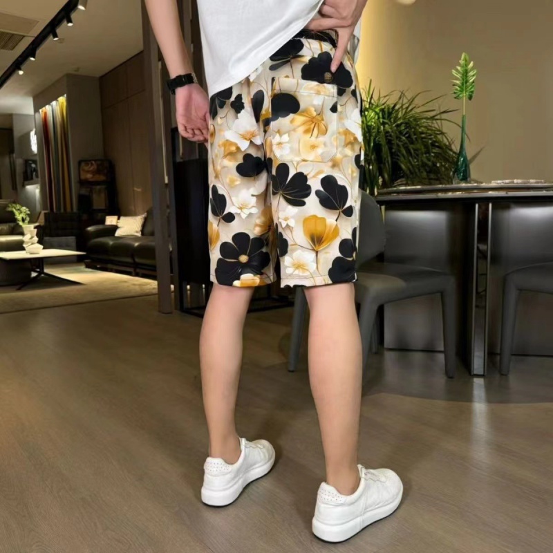 수묵화 타이다이 에스닉 스타일 꽃무늬 반바지, 경량 스 - New Ethnic Fashion 리뷰 및 가격